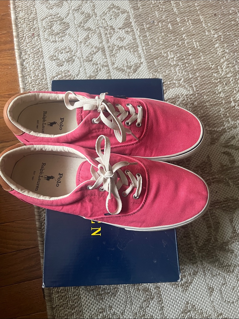 Ralph Lauren Hot Pink Canvas Low-Top Sneakers